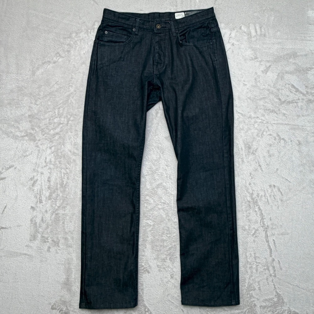 Matix Miner Classic Straight Raw Stretch Denim 32 measure 32.5" x 30" dark